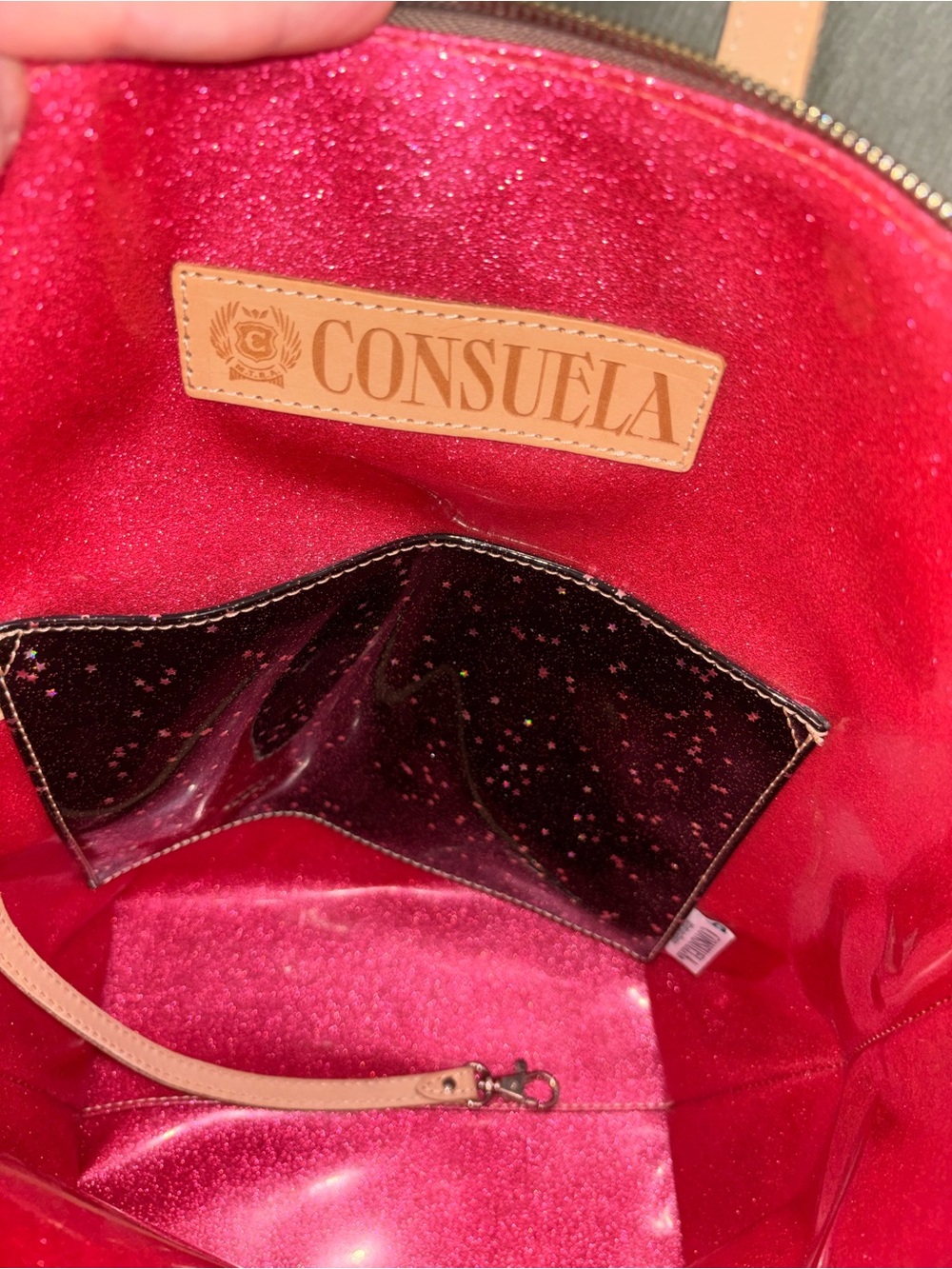 Consuela Liv Sling Bucket Bag Embroidered Blue Pink Zebra Leopard - Picture 4 of 15